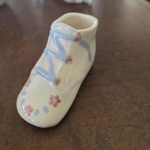 Vintage Baby Shoe Ceramic Planter